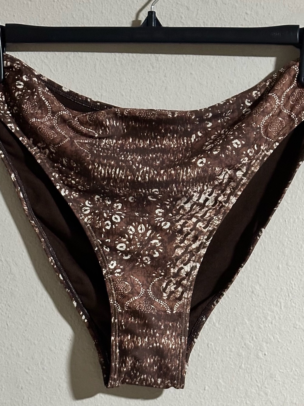 No Boundaries Brown/Cream Boho Patterned Bikini Bottom-NWT